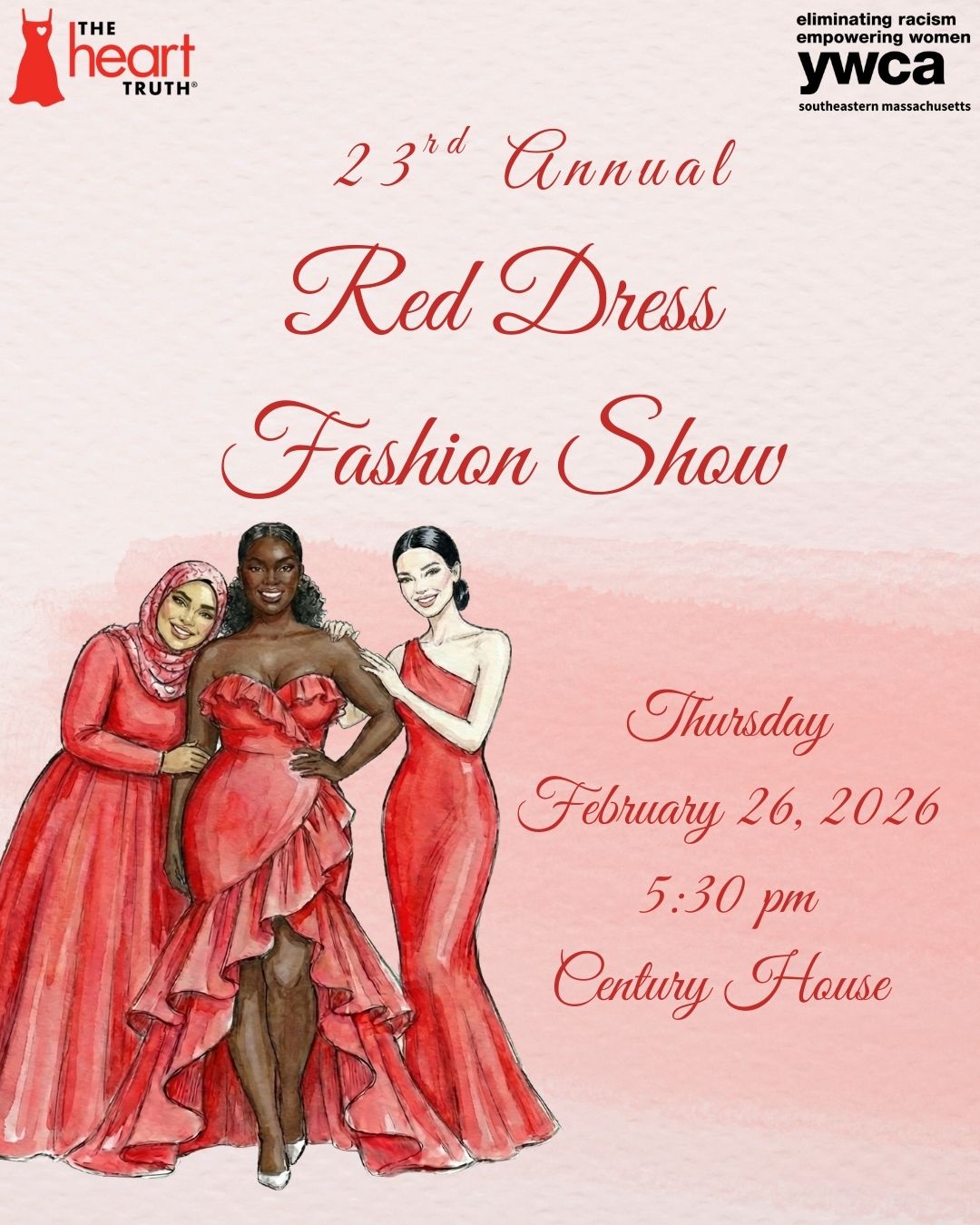 Tickets on Sale Now! 23rd Annual Red Dress Fashion Show YWCA Southeastern Massachusetts Tickets on Sale Now! 23rd Annual Red Dress Fashion Show YWCA Southeastern Massachusetts