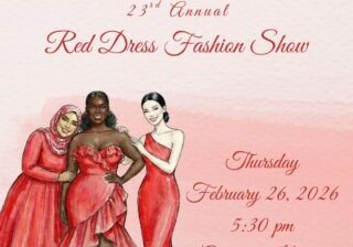 2026 red dress banner