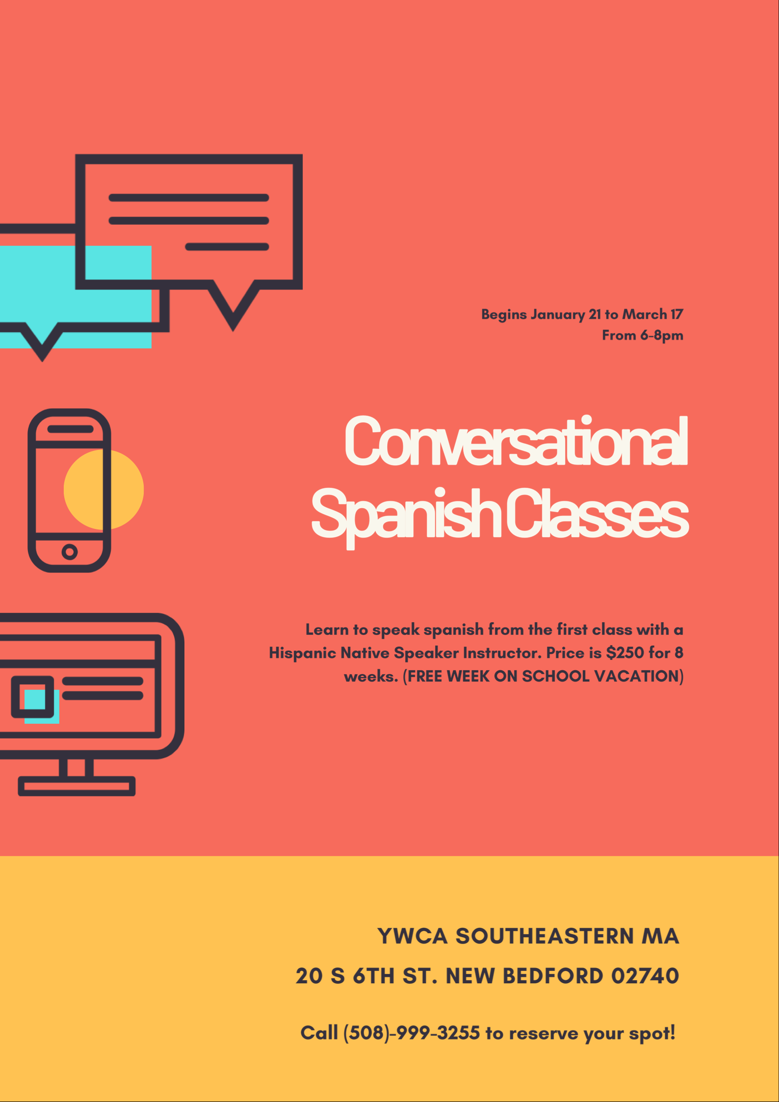 ▷ Conversational Spanish, Online classes